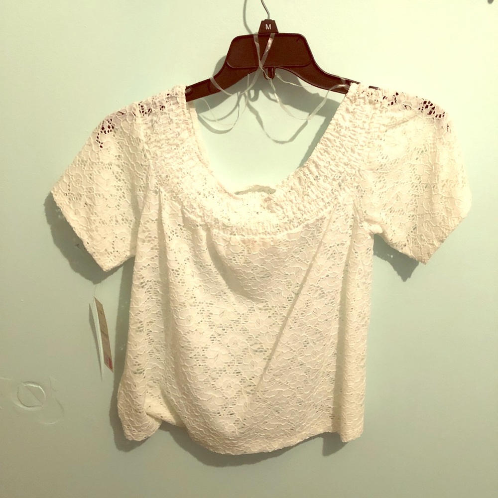 Wishful Park White Lace Blouse